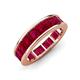 3 - Aira 5.25 ctw Emerald Shape Created Ruby Women Stackable Eternity Band 