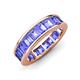 3 - Aira 5.25 ctw Emerald Shape Tanzanite Women Stackable Eternity Band 