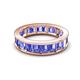 4 - Aira 5.25 ctw Emerald Shape Tanzanite Women Stackable Eternity Band 