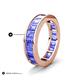 5 - Aira 5.25 ctw Emerald Shape Tanzanite Women Stackable Eternity Band 