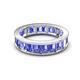 4 - Aira 5.25 ctw Emerald Shape Tanzanite Women Stackable Eternity Band 