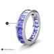 5 - Aira 5.25 ctw Emerald Shape Tanzanite Women Stackable Eternity Band 