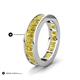 5 - Aira 5.25 ctw Emerald Shape Created Yellow Sapphire Women Stackable Eternity Band 