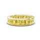 1 - Aira 5.25 ctw Emerald Shape Created Yellow Sapphire Women Stackable Eternity Band 