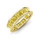 3 - Aira 5.25 ctw Emerald Shape Created Yellow Sapphire Women Stackable Eternity Band 