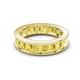 4 - Aira 5.25 ctw Emerald Shape Created Yellow Sapphire Women Stackable Eternity Band 