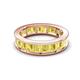 4 - Aira 5.25 ctw Emerald Shape Created Yellow Sapphire Women Stackable Eternity Band 