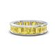 1 - Aira 5.25 ctw Emerald Shape Created Yellow Sapphire Women Stackable Eternity Band 