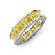 3 - Aira 5.25 ctw Emerald Shape Created Yellow Sapphire Women Stackable Eternity Band 