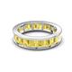 4 - Aira 5.25 ctw Emerald Shape Created Yellow Sapphire Women Stackable Eternity Band 