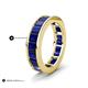 5 - Aira 5.25 ctw Emerald Shape Created Blue Sapphire Women Stackable Eternity Band 