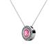 2 - Kitra Pink Tourmaline and Diamond Halo Pendant 
