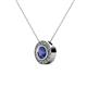 2 - Kitra Iolite and Diamond Halo Pendant 