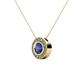 2 - Kitra Iolite and Diamond Halo Pendant 