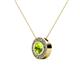 2 - Kitra Peridot and Diamond Halo Pendant 