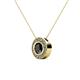 2 - Kitra Black and White Diamond Halo Pendant 