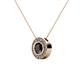 2 - Kitra Black and White Diamond Halo Pendant 