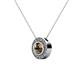 2 - Kitra Smoky Quartz and Diamond Halo Pendant 