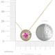 4 - Kitra Pink Sapphire and Diamond Halo Pendant 