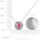 4 - Kitra Pink Tourmaline and Diamond Halo Pendant 
