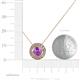 4 - Kitra Amethyst and Diamond Halo Pendant 
