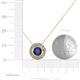 4 - Kitra Iolite and Diamond Halo Pendant 