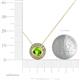 4 - Kitra Peridot and Diamond Halo Pendant 