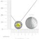 4 - Kitra Yellow and White Diamond Halo Pendant 