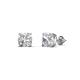 3 - Alina 1.00 ctw (5.00 mm) Cushion Shape IGI Certified Lab Grown Diamond Solitaire Women Stud Earrings 
