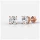 1 - Alina Cushion Shape Lab Grown Diamond Four Prongs Solitaire Stud Earings  
