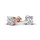 3 - Alina Cushion Shape Lab Grown Diamond Four Prongs Solitaire Stud Earings  