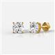 1 - Alina Cushion Shape Lab Grown Diamond Four Prongs Solitaire Stud Earings  