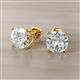 2 - Alina Cushion Shape Lab Grown Diamond Four Prongs Solitaire Stud Earings  