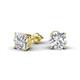 3 - Alina Cushion Shape Lab Grown Diamond Four Prongs Solitaire Stud Earings  