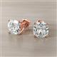 2 - Alina 2.50 ctw IGI Certified Cushion Shape Lab Grown Diamond Four Prongs Solitaire Stud Earings 