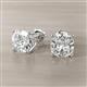 3 - Alina 6.00 ctw IGI Certified Cushion Shape Lab Grown Diamond Four Prongs Solitaire Stud Earings 