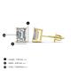 4 - Alina IGI Certified Emerald Cut Lab Grown Diamond Solitaire Stud Earrings 