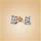 2 - Alina 1.50 ctw Emerald Cut Lab Grown Diamond Solitaire Stud Earrings 