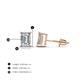 4 - Alina 1.50 ctw Emerald Cut Lab Grown Diamond Solitaire Stud Earrings 