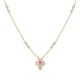 1 - Sariya Fine Unseen 0.40 ctw Pear Shape Pink Sapphire accented Baguette & Round Natural Diamond Floral Necklace 