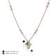4 - Sariya Fine Unseen 0.40 ctw Pear Shape Emerald accented Baguette & Round Natural Diamond Floral Necklace 