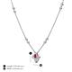 4 - Sariya Fine Unseen 0.45 ctw Pear Shape Ruby accented Baguette & Round Natural Diamond Floral Necklace 