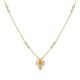1 - Sariya Fine Unseen 0.50 ctw Pear Shape Citrine accented Baguette & Round Natural Diamond Floral Necklace 