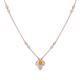 1 - Sariya Fine Unseen 0.50 ctw Pear Shape Citrine accented Baguette & Round Natural Diamond Floral Necklace 
