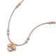 3 - Sariya Fine Unseen 0.50 ctw Pear Shape Citrine accented Baguette & Round Natural Diamond Floral Necklace 