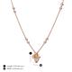 4 - Sariya Fine Unseen 0.50 ctw Pear Shape Citrine accented Baguette & Round Natural Diamond Floral Necklace 