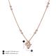 4 - Sariya Fine Unseen 0.45 ctw Pear Shape Iolite accented Baguette & Round Natural Diamond Floral Necklace 
