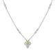 1 - Sariya Fine Unseen 0.50 ctw Pear Shape Peridot accented Baguette & Round Natural Diamond Floral Necklace 