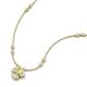 3 - Sariya Fine Unseen 0.50 ctw Pear Shape Peridot accented Baguette & Round Natural Diamond Floral Necklace 