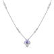 1 - Sariya Fine Unseen 0.50 ctw Pear Shape Tanzanite accented Baguette & Round Natural Diamond Floral Necklace 